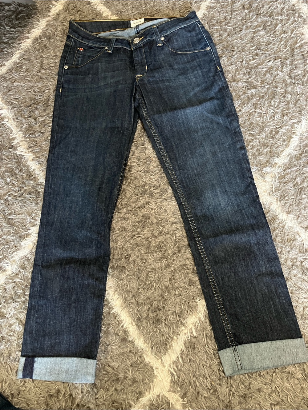Dark Wash Straight crop Jeans